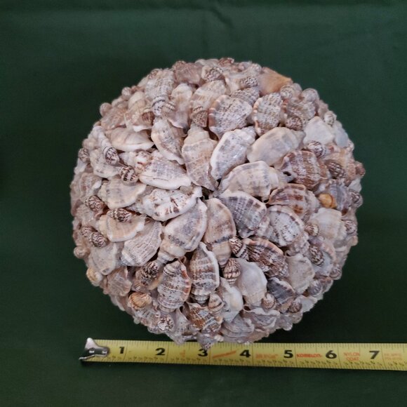 Seashell Home Decor Big Ball Sphere Sea Shell Beach Handmade - Picture 5 of 9